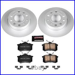 CRK5671 Powerstop 2-Wheel Set Brake Disc and Pad Kits Rear for VW Sedan Beetle