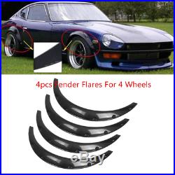 Car Body Exterior Fenders Flares Flexible 4Piece Polyurethane Carbon Fiber Style