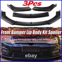 Car Front Bumper Lip Spoiler Chin Splitter For VW Jetta Passat Golf MK5 MK6 MK7