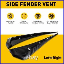 Carbon Fiber ABS Side Fender Vent Air Wing Cover Trim For 2016-2022 Honda Civic