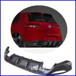 Carbon Fiber For VW GOLF VII 7 MK7 GTI 14-17 Rear Bumper Diffuser Body Kit Refit