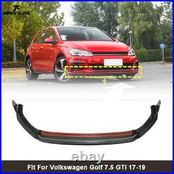 Carbon Fiber Front Bumper Spoiler Lip Body Kit For Volkswagen Golf 7.5 GTI 17-19