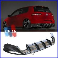 Carbon Fiber Rear Bumper Diffuser Body Kit Refit For VW GOLF VII 7 MK7 GTI 14-17