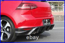 Carbon Fiber Rear Bumper Diffuser Spoiler Fit for VW GOLF VII 7 MK7 GTI 2014-16