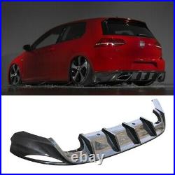 Carbon Fiber Rear Bumper Lip Diffuser For VW GOLF VII 7 MK7 GTI 2014-2017