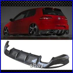Carbon Fiber Rear Diffuser Bumper Lip Bodykit For 2014-17 VW GOLF VII 7 MK7 GTI