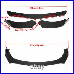 Carbon Universal Car Front Bumper Lip+86.6side skirts+Rear Diffuser Lip For BMW