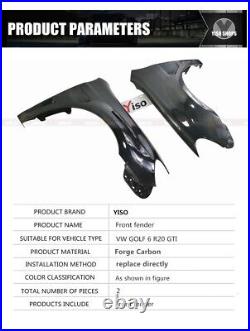 FOR VW GOLF 6 GTI R20 Volkswagen Modified Carbon fiber Forge Carbon Front fender