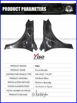 FOR VW GOLF 7 R GTI Volkswagen Modified Carbon fiber Forge Carbon Front fender