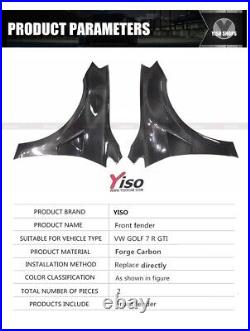 FOR VW GOLF 7 R GTI Volkswagen Modified Carbon fiber Forge Carbon Front fender