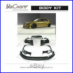 FRP PD RB Body Kit Fit For 2015-2017 Golf MK7 GTI Lip Fender Roof Wing