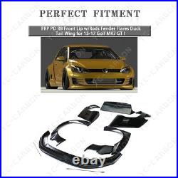 FRP PD RB Front Lip withRods Fender Flares Duck Tail Wing for 15-17 Golf MK7 GT I