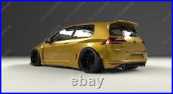 FRP PD RB Front Lip withRods Fender Flares Duck Tail Wing for 15-17 Golf MK7 GT I