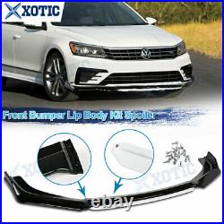 For VW Golf MK5 MK6 MK7 MK7.5 GTI GTD R White Front Bumper Lip Spoiler Splitter