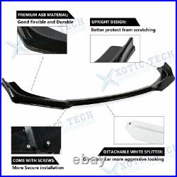 For VW Golf MK5 MK6 MK7 MK7.5 GTI GTD R White Front Bumper Lip Spoiler Splitter