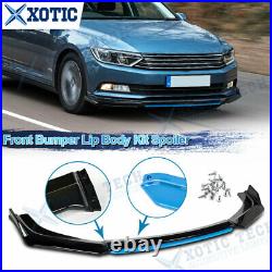 For VW Golf MK5 MK6 MK7 MK7.5 R Blue Front Bumper Spoiler Splitter Diffuser Lip