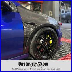 For VW Golf MK6 GTI R20 10-13 Real Carbon Exterior Side Fender Blades Vent Cover