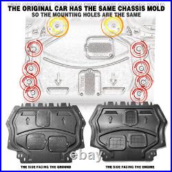 For VW Golf R 2012-2014 Engine Armor Splash Guard Mudguard Fenders Black