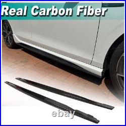 For VW Volkswagen MK8 Golf R 2021+ Real Carbon Side Skirt Extension Rocker Panel