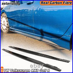 For VW Volkswagen MK8 Golf R 2021+ Real Carbon Side Skirt Extension Rocker Panel