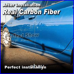 For VW Volkswagen MK8 Golf R 2021+ Real Carbon Side Skirt Extension Rocker Panel