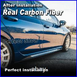 For VW Volkswagen MK8 Golf R 2021+ Real Carbon Side Skirt Extension Rocker Panel