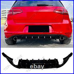 For Volkswagen Golf 2015-2017 Black Rear Bumper Lip Splitter Spoiler Diffuser