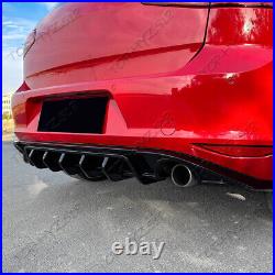 For Volkswagen Golf 2015-2017 Black Rear Bumper Lip Splitter Spoiler Diffuser