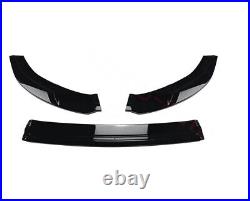 For Volkswagen Golf 7 2015-2021 Black Front Bumper Lip Spoiler Splitter 3pcs