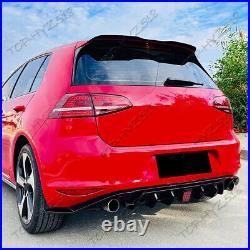 For Volkswagen Golf MK7 2015-2017 Rear bumper tail lip blade spoiler with lamp