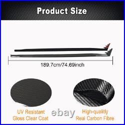 For Volkswagen VW Golf 8 GTI 2021-23 REAL Carbon Side Skirt Extension Lip Addons