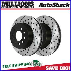 Front Drilled Slotted Disc Brake Rotors Pair 2 for VW Jetta Rabbit Golf Beetle