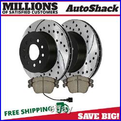 Front Drilled Slotted Rotors Pads for VW Jetta Beetle Rabbit Golf Eos Audi A3