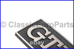 Front fender silver black GTI badge pair for VW MK2 Golf GTI 84-92 Original