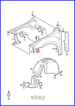 Genuine VW e-Golf Golf R32 GTI Rabbit Variant 4Motion 5G1 AU1 wing 5G0821105A