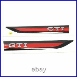 Golf 8 GTI Badges Emblems Fender Side Logo Red Black Genuine New