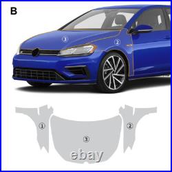 Hood Fender Precut Paint Protection Film PPF TPU For Volkswagen Golf R 2018-2019