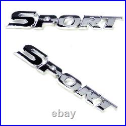 Metal Chrome SPORT Logo Emblem Badge Car Sticker Trunk Fender Decor Accessories