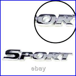 Metal Chrome SPORT Logo Emblem Badge Car Sticker Trunk Fender Decor Accessories