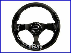 NRG STEERING WHEEL 320MM SPORT LEATHER WITH Black INSERTS (PILOT Pilota Style)