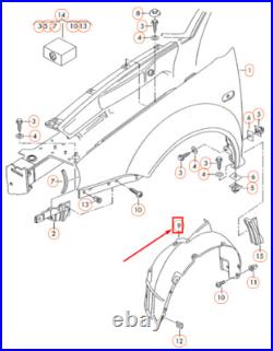 New Volkswagen Golf 1k Mk5 Front Right Wheel Housing Liner 1j0809962b