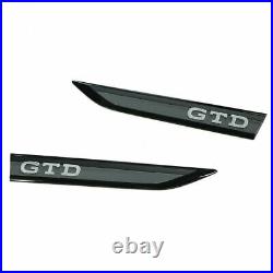 Original VW Golf 8 (5H) GTD Door Badge Door Emblem Sticker Logo Black 2pcs OEM