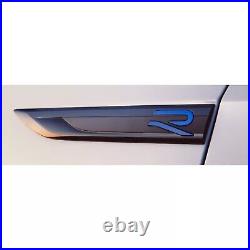 Original VW Golf 8 R (5H) Fender Door Badge Emblem Sticker Logo Black Set OEM