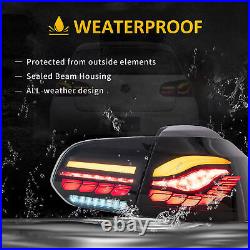 Pair LED Smoked Tail Lights For Volkswagen VW Golf 6 MK6 2010-2014 withSequential