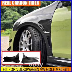 REAL CARBON Exterior Side Fender Vent Trims Fits Volkswagen VW Golf MK6 GTI R20