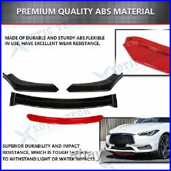 RED Front Bumper Lip Body Kit Splitter For VW Golf MK5 MK6 MK7 MK7.5 GTI GTD R