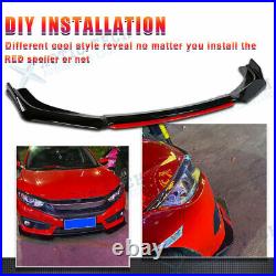 RED Front Bumper Lip Body Kit Splitter For VW Golf MK5 MK6 MK7 MK7.5 GTI GTD R