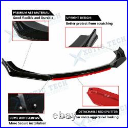 RED Front Bumper Lip Body Kit Splitter For VW Golf MK5 MK6 MK7 MK7.5 GTI GTD R