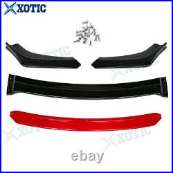 RED Front Bumper Lip Body Kit Splitter For VW Golf MK5 MK6 MK7 MK7.5 GTI GTD R