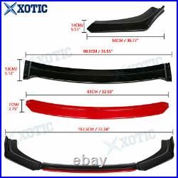 RED Front Bumper Lip Body Kit Splitter For VW Golf MK5 MK6 MK7 MK7.5 GTI GTD R